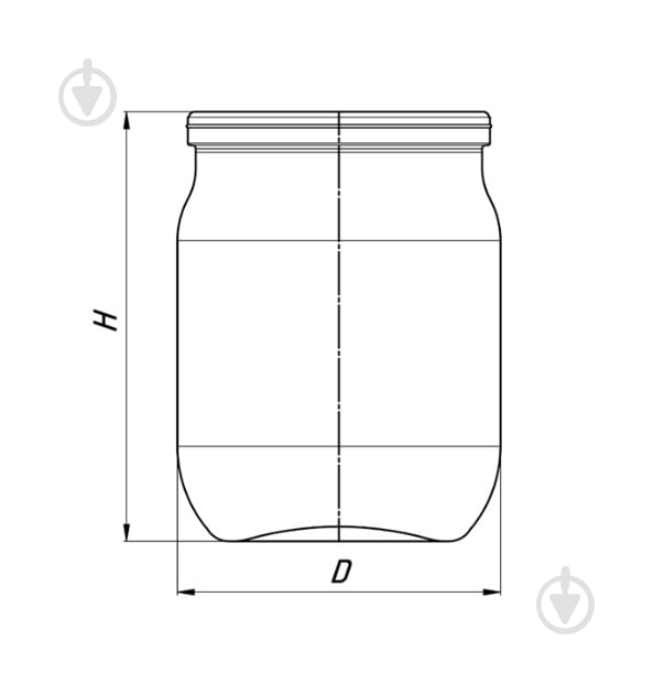 Банка для консервування Скляний альянс СКО 82 мм 500 мл - фото 2