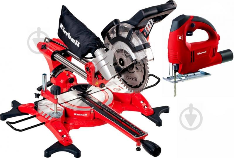 Пила торцовочная Einhell TC-SM 2131 Dual + лобзик TC-JS 60 - фото 1