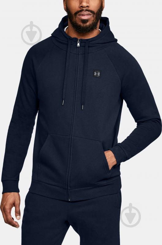 Джемпер Under Armour RIVAL FLEECE FZ HOODIE 1320737-408 р. S синий - фото 3