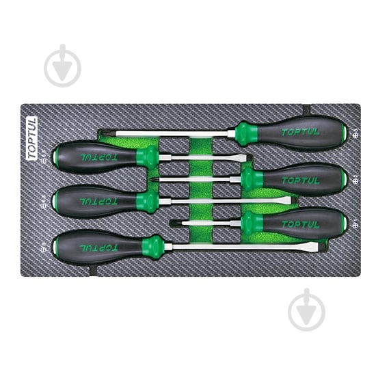 Набір викруток Toptul із шестигранником ударних 6 од. (В ложементі, тип А) GEA0617 GEA0617 - фото 1