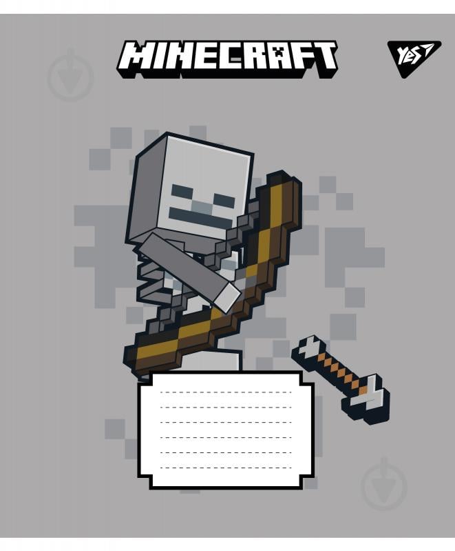 Набор школьных тетрадей Minecraft Signs 12 листов клетка 5 шт. YES - фото 3