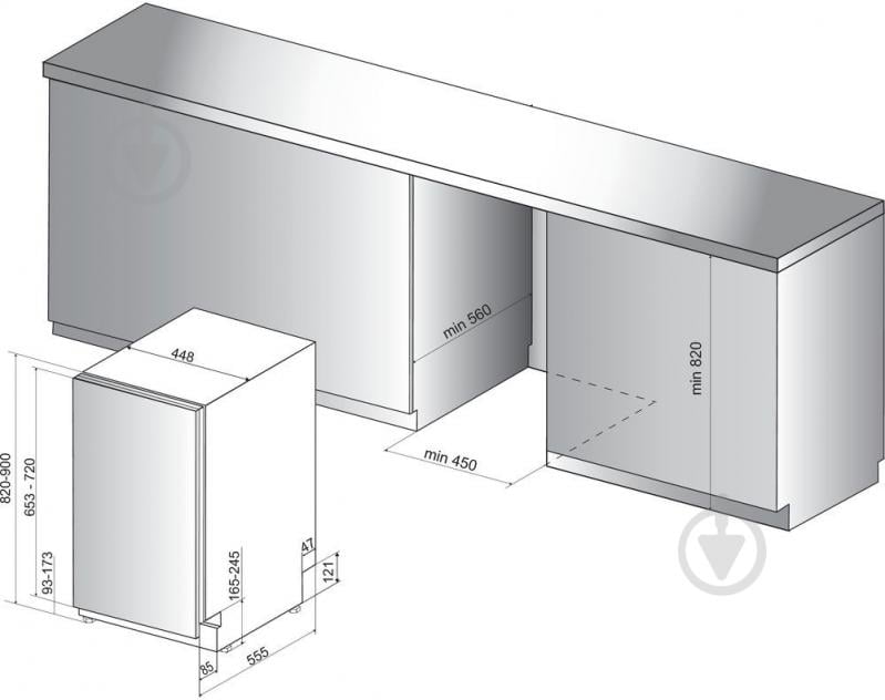 Вбудовувана посудомийна машина Whirlpool WSIC 3M27 C - фото 7