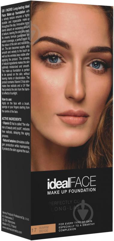 Крем тональный INGRID Ideal Face 17 Warm Beige 30 мл - фото 1