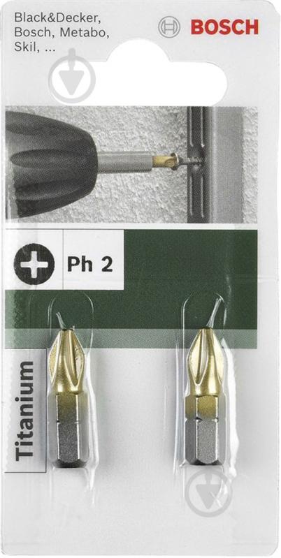 Бита Bosch PH2 TIN 25 мм 2 шт. - фото 2 Бита Bosch PH2 TIN 25 мм 2 шт. - фото 2
