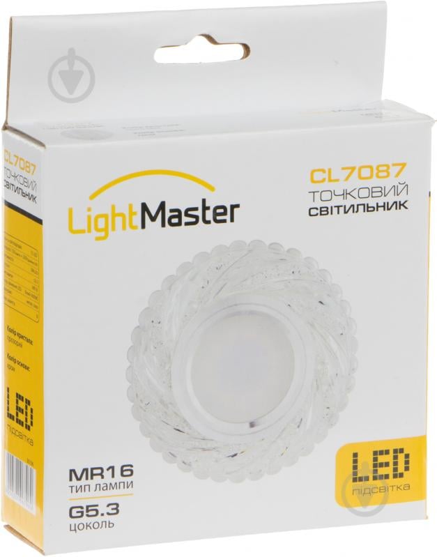 Светильник точечный LightMaster LigthMaster с LED-подсветкой 12+220 Вт G5.3 4000 К GU5.3 4000 К хром CL7087 - фото 8