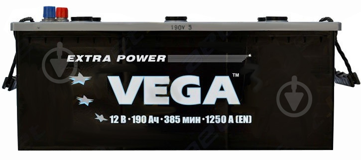 Акумулятор автомобільний Westa 190Ah 1250A 12V «+» ліворуч (VEGA 6CT-190A) - фото 1