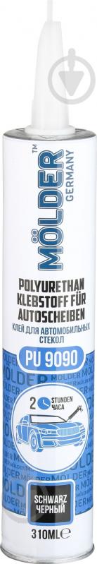 Клей для автомобільного скла Molder Polyuretan Klebstoff Fur Autoscheiben чорний 310 мл - фото 1