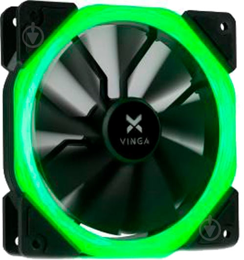 Корпусный кулер Vinga LED fan-01 green - фото 1