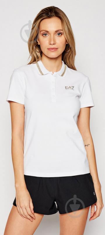 Поло EA7 POLO SHIRT 3KTF04-TJ9DZ-1100 р.S білий - фото 4