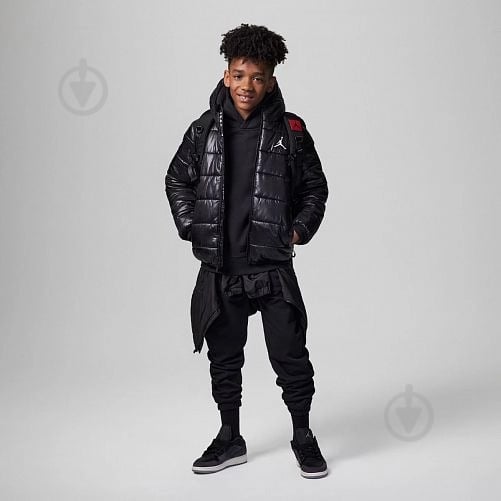 Пуховик для хлопчиків демісезонний Nike JDB MW DOWN JKT 95C441-023 р.M чорний - фото 5