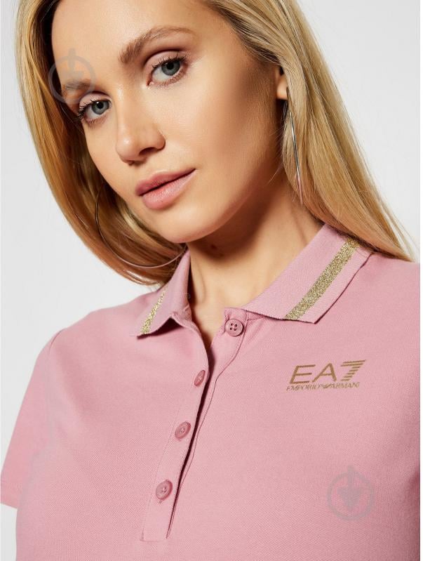 Поло EA7 POLO SHIRT 3KTF04-TJ9DZ-1436 р.S рожевий - фото 2