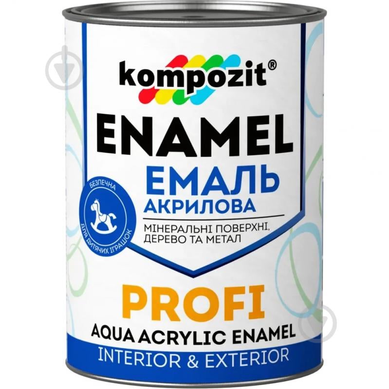 Емаль акрилова універсальна Kompozit PROFI Зелений глянець 0,7 л - фото 1