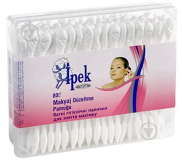 Ватные палочки Ipek д/зняття макіяжу коробка 80 шт. (коробка) - фото 1