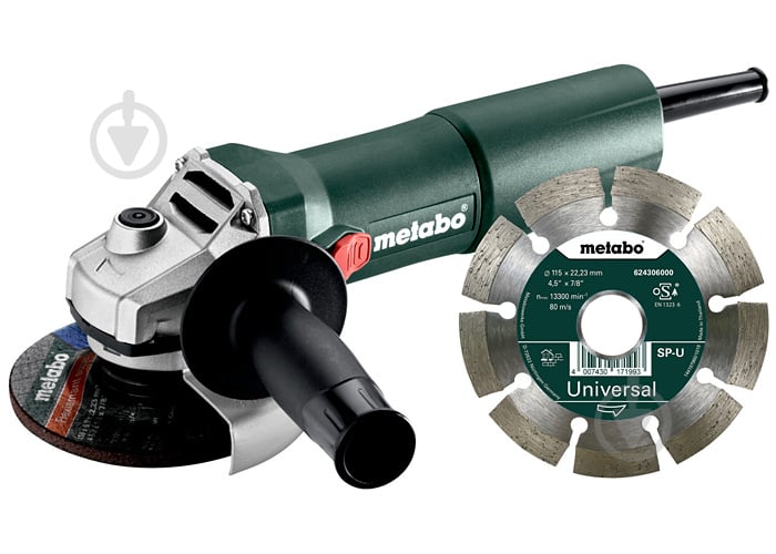 Болгарка (угловая шлифмашина) Metabo W 750-125 Set 603605920 - фото 1