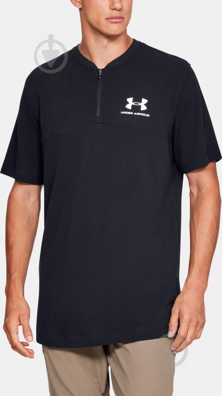 Поло Under Armour SPORTSTYLE TRACK 1/2 ZIP 1329287-001 р.M чорний - фото 3