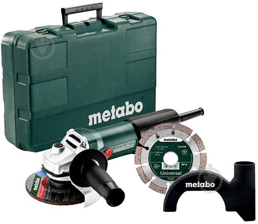 Болгарка (угловая шлифмашина) Metabo WEV 850-125 Set 603611510 - фото 1