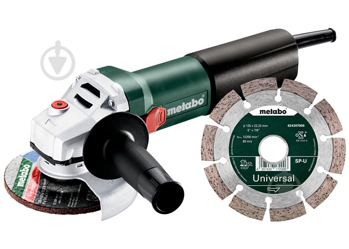 Болгарка (угловая шлифмашина) Metabo WQ 1100-125 Set 610035920 - фото 1