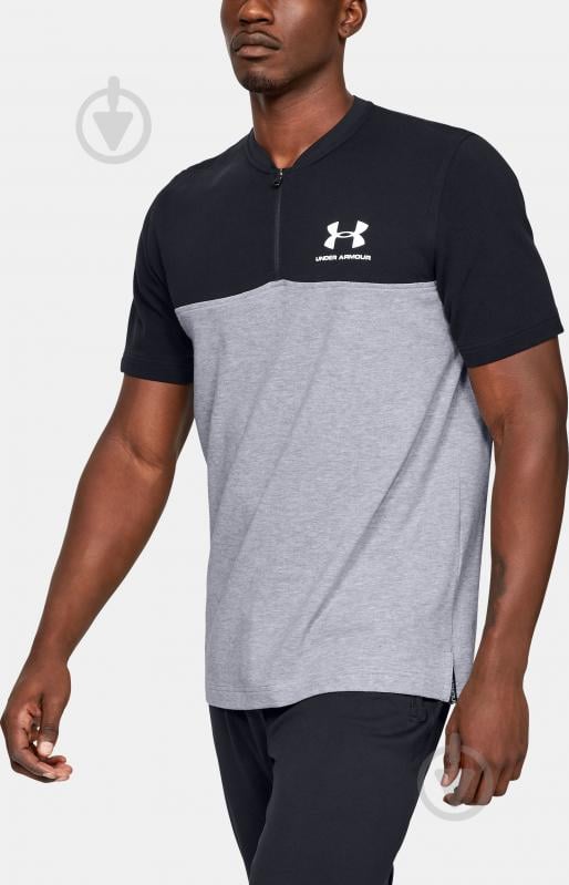 Поло Under Armour SPORTSTYLE TRACK 1/2 ZIP 1329287-035 р.M сірий - фото 3