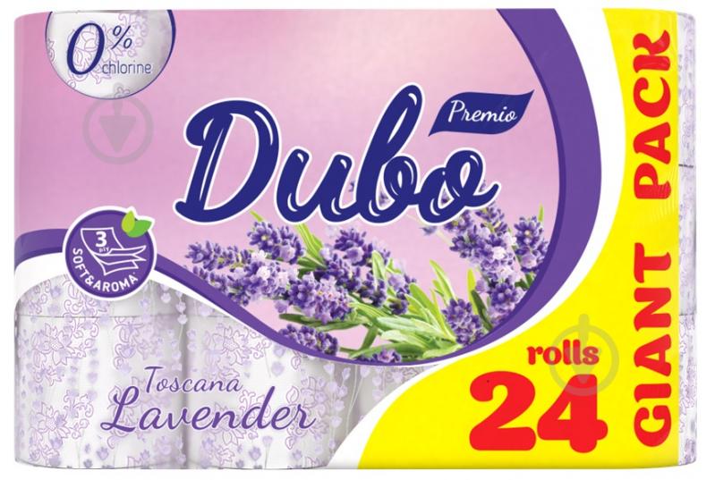 Туалетная бумага Диво Toscana Lavender трехслойная 24 шт. - фото 1
