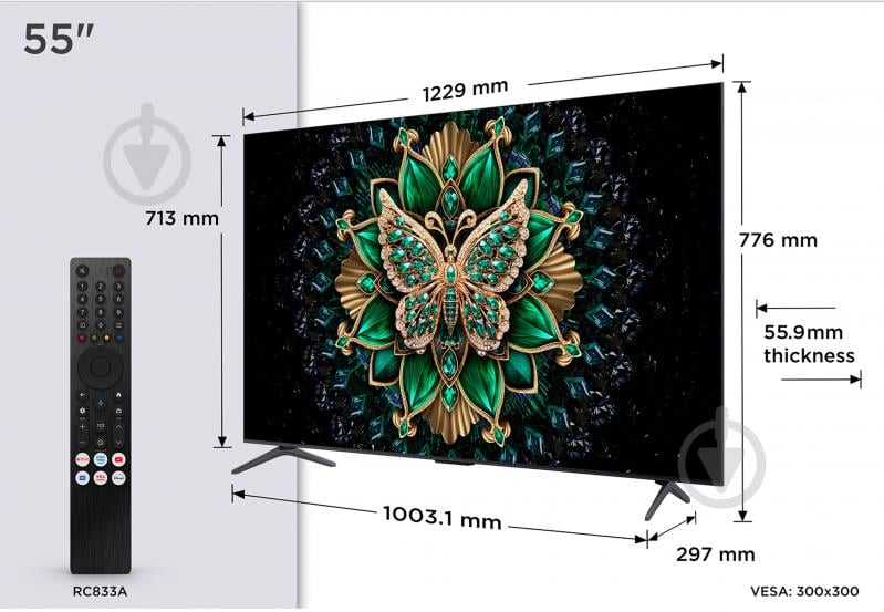 Телевізор TCL 55C6K - фото 3