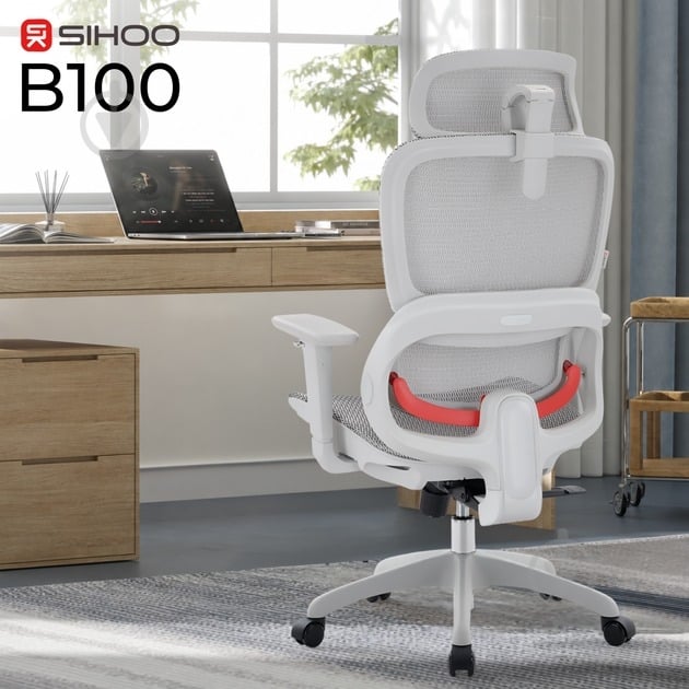 Кресло офисное Sihoo B100 B100-B102 белый - фото 5