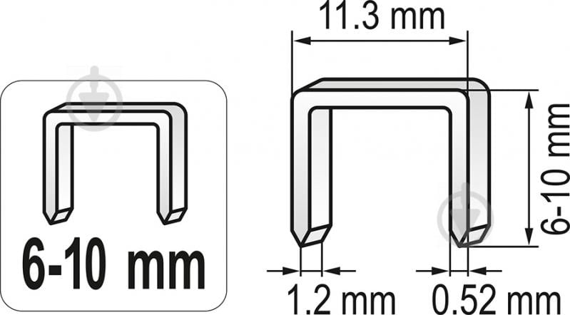 Степлер Vorel 71080 ударний 6-10 мм - фото 4