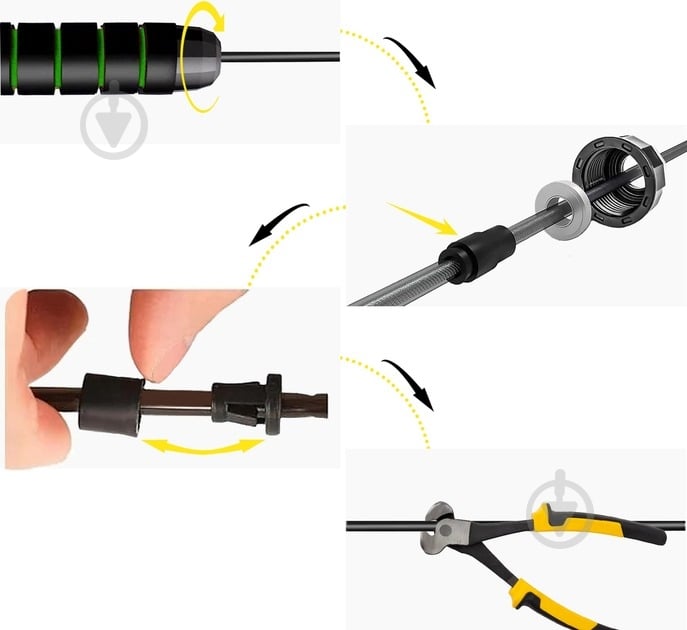 Скакалка Cornix скоростная для кроссфита Speed ​​Rope Classic с утяжелителем (XR-0352) черный - фото 4