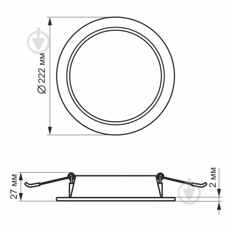 Світильник світлодіодний Videx 20 Вт білий 5000 К 26340 - фото 5