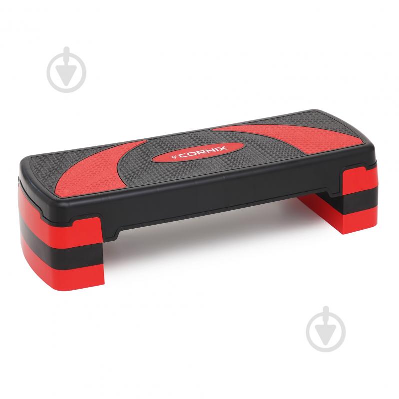 Степ-платформа Cornix 3-ступенчатая 78х29х10-20 см XR-0185 Black/Red - фото 1