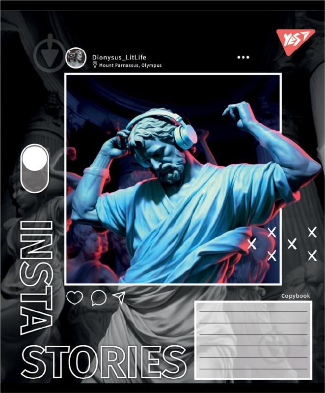 Набір шкільних зошитів Insta Storys 48 аркушів клітинка 5 шт. YES - фото 5