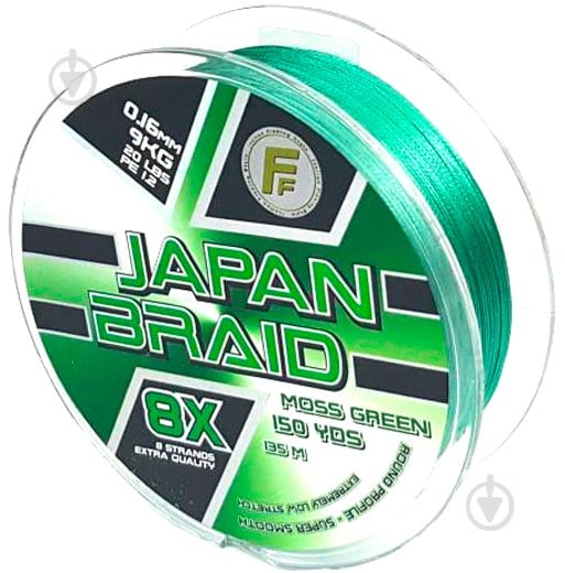 Волосінь Lineaeffe FF Japan Braid 8X Moss Green 135м 0,06мм 4кг 3009806 - фото 2