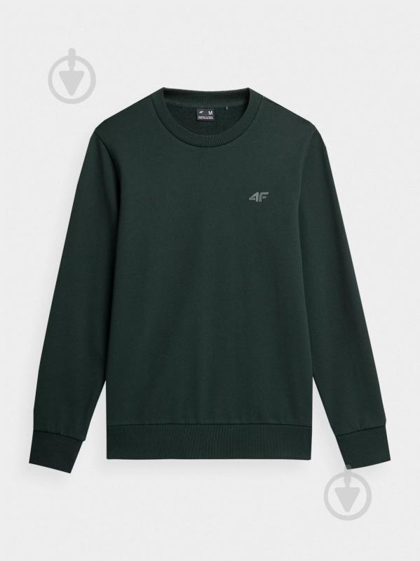 Свитшот 4F SWEATSHIRT 4FAW22TSWSM470-40S р. S зеленый - фото 1