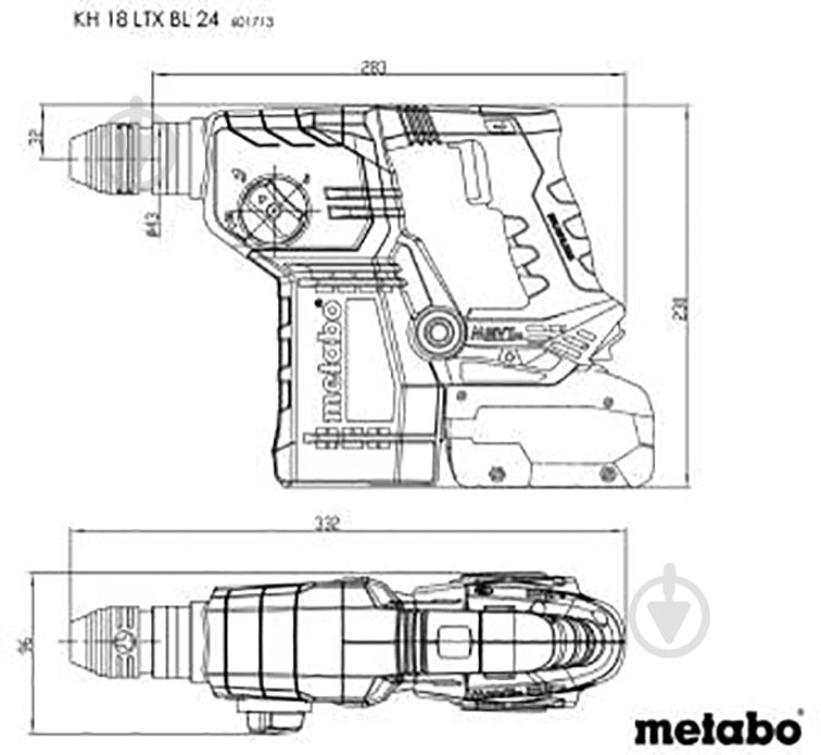 Перфоратор Metabo KH 18 LTX BL 24 metaBOX 165 L 601713800 - фото 5