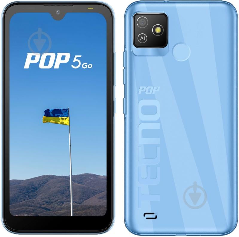 Смартфон Tecno POP 5 Go (BD1) 1/16GB diamond blue (4895180771026) - фото 1