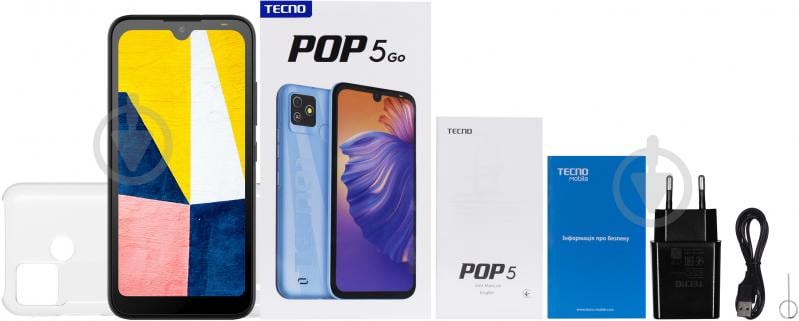 Смартфон Tecno POP 5 Go (BD1) 1/16GB diamond blue (4895180771026) - фото 2