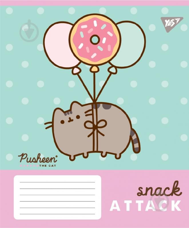 Набір шкільних зошитів Pusheen Candy 12 аркушів коса лінія 5 шт. YES - фото 3
