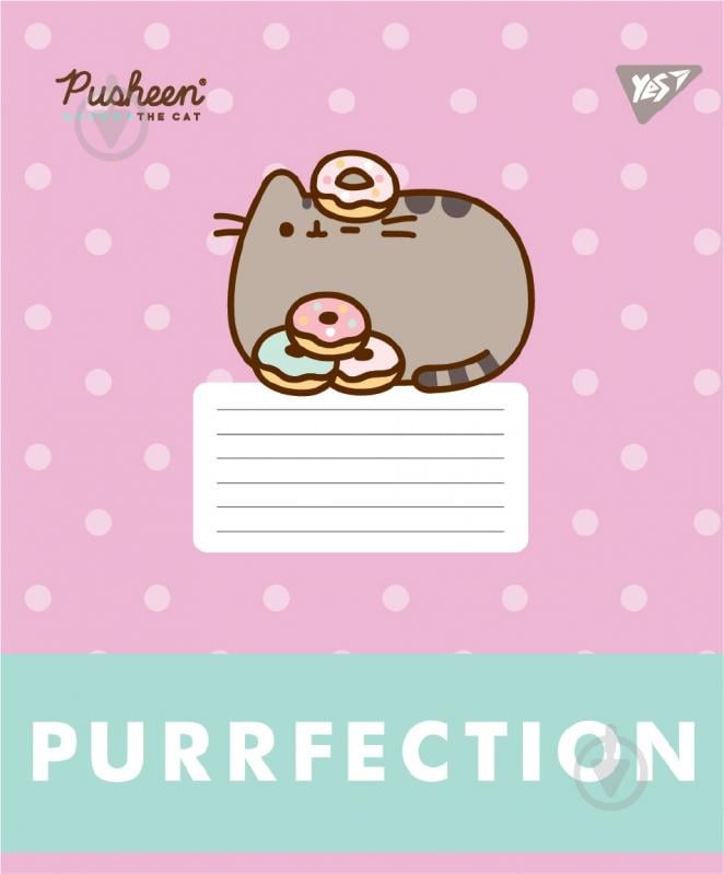 Набір шкільних зошитів Pusheen Candy 12 аркушів коса лінія 5 шт. YES - фото 5