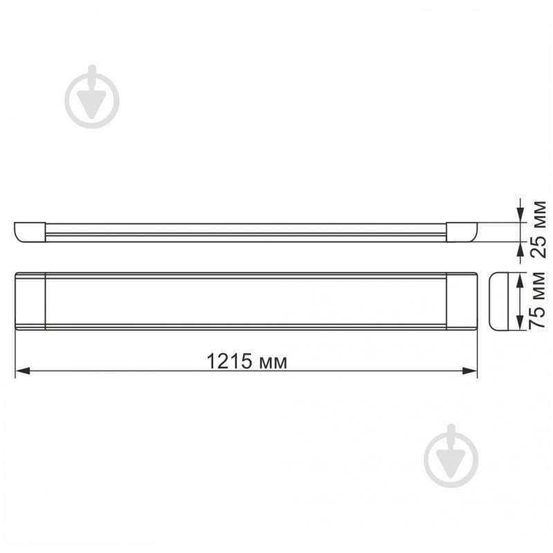 Світильник світлодіодний Videx 1,2 м 54 Вт білий 5000 К 25535 - фото 4
