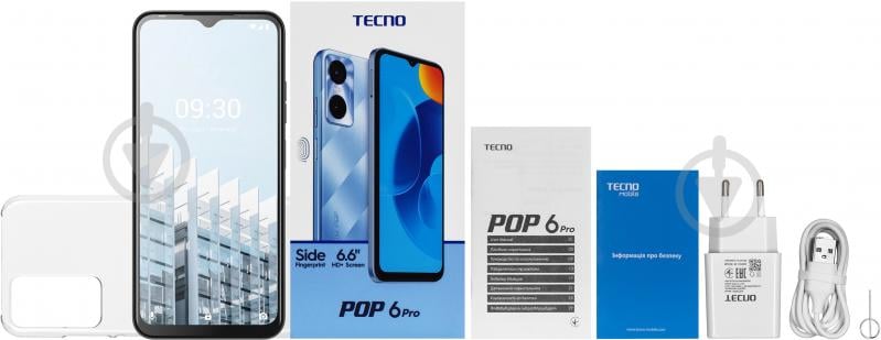 Смартфон Tecno POP 6 Pro (BE8) 2SIM 2/32GB peaceful blue (4895180785528) - фото 2