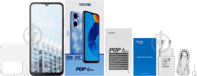 Смартфон Tecno POP 6 Pro (BE8) 2SIM 2/32GB polar black (4895180785511) - фото 2