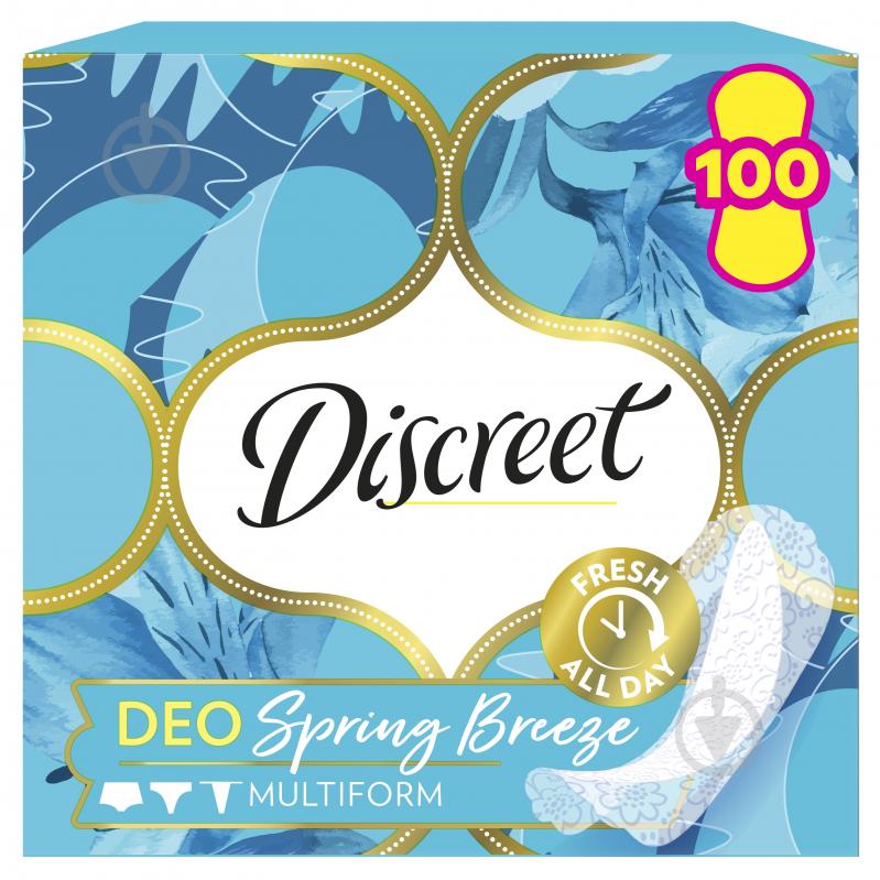 Прокладки щоденні Discreet Deo Spring Breeze 100 шт. - фото 1 Прокладки щоденні Discreet Deo Spring Breeze 100 шт. - фото 1