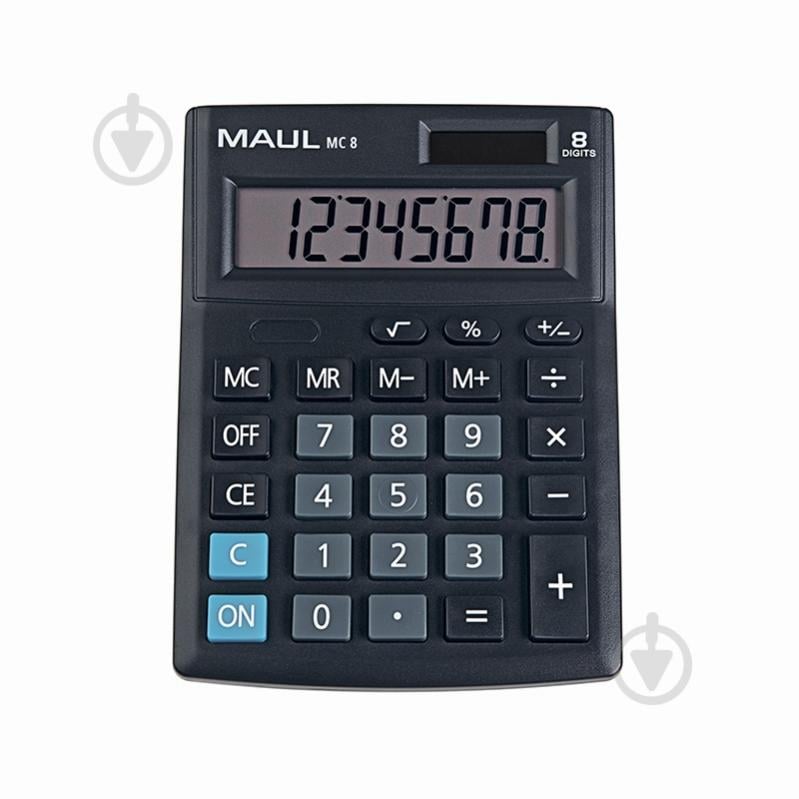 Калькулятор настільний 8 розрядів чорний MC8 (7265090) Maul