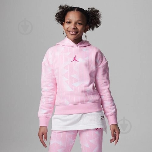 Джемпер Nike JDG ESSENTIALS AOP PULLOVER HO 45C593-A0W р.M рожевий - фото 1