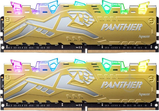 Оперативна пам'ять Apacer DDR4 SDRAM 16 GB (2x8GB) 3000 MHz (EK.16G2Z.GJMK2) Panther Rage RGB Silver-Golden - фото 2