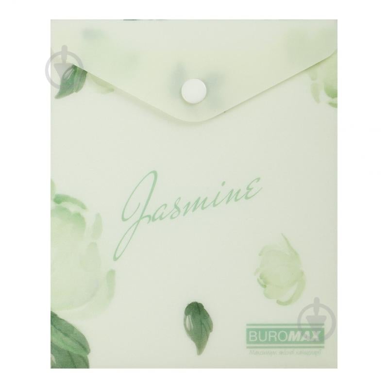 Папка-конверт на кнопке JASMINE ARABESKI А6 полупрозрачная мятная Buromax BM.3922-38 - фото 1 Папка-конверт на кнопке JASMINE ARABESKI А6 полупрозрачная мятная Buromax BM.3922-38 - фото 1