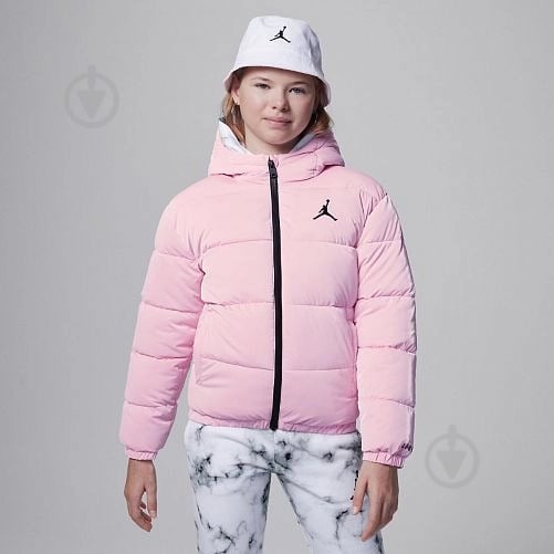 Пуховик для дівчаток демісезонний Nike JDG BOXY FIT PUFFER 45C483-A0W р.L рожевий - фото 1