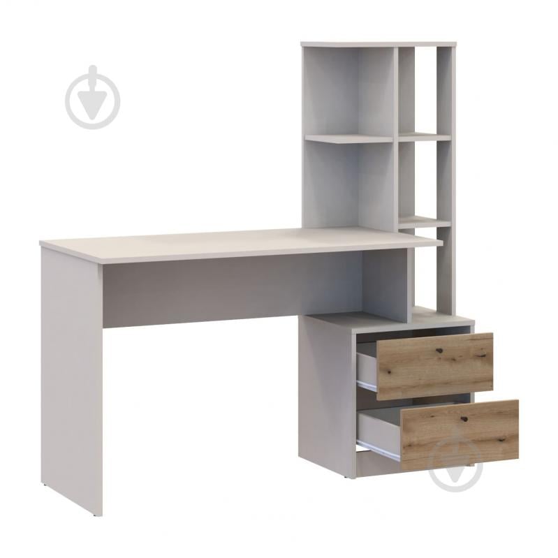 Стіл письмовий Doros Т7 1380х1360х550 мм кашемір/дуб евок прибережний - фото 5