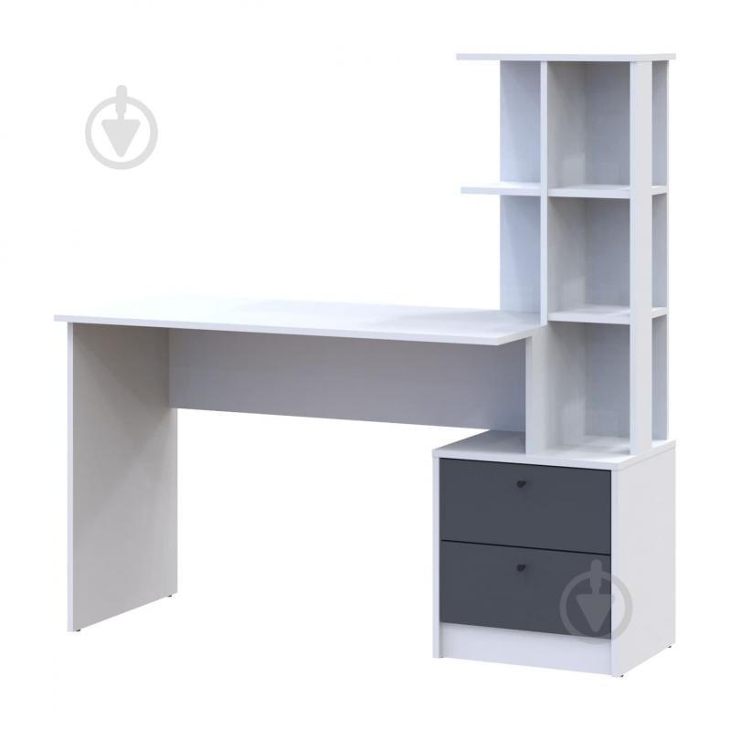 Стол письменный Doros Т7 1380х1360х55 мм белый/графит - фото 1