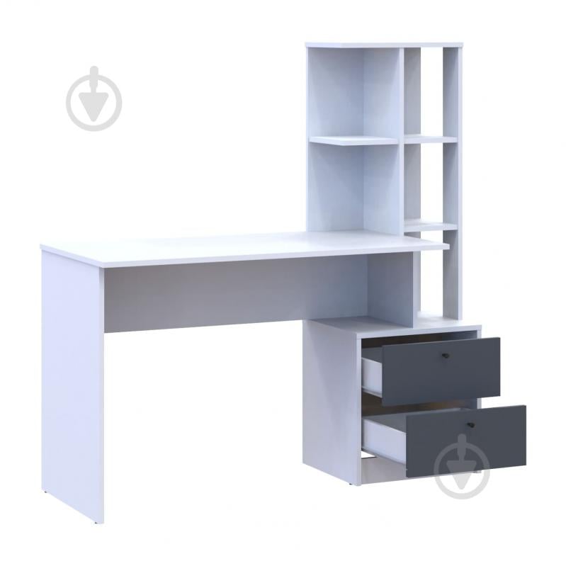 Стол письменный Doros Т7 1380х1360х55 мм белый/графит - фото 4