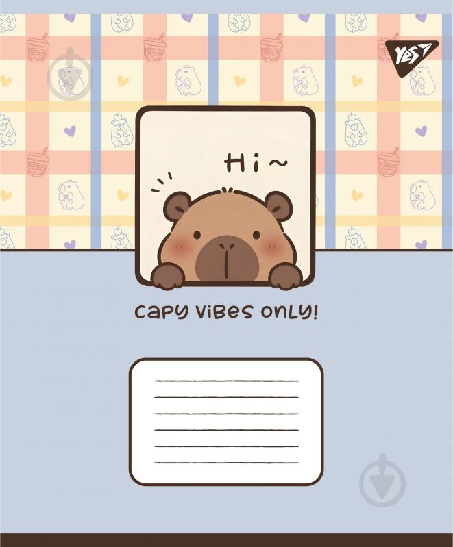 Набор школьных тетрадей Capy vibes 18 листов линия 5 шт. YES - фото 2